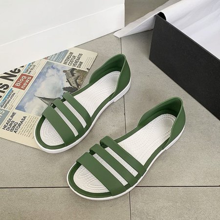 

RAOx Walking Shoes Anti-skid Candy Color Trendy Open Toe Anti-skid Women Sandals