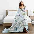 thumbnail image 5 of Dragonfly Throw Blanket Flannel Fleece Bed Blanket Lightweight Cozy Blanket Plush Blanket for Bedroom Living Sofa Car 50"x40", 5 of 6