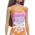thumbnail image 3 of Barbie Poupée Plage Cheveux brun clair, maillot rose et orange, 3 of 6