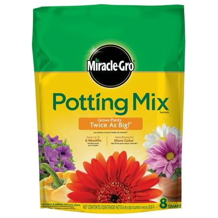 Miracle-Gro Potting Mix  Soil for Indoor & Outdoor Containers  8 qt.