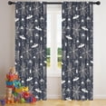 thumbnail image 5 of Blackout Kids Curtains,Spider Web Bats Halloween Pattern Childrens Insulated Curtains Set Of 2,Bedroom Essentials,Toddler Room Decor 42"x84", 5 of 5