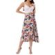 thumbnail image 2 of Falda Tropical Floral con Volantes para Mujeres INSPIRE CHIC, con Nudo Autoadhesivo, Falda de Playa Hawaiana, Blanca y Rosa, Talla L, 2 of 6