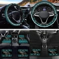 thumbnail image 5 of HUIACONG Blue Aztec Turtle All Weather Car Mats Set 9 Pack Rubber Non-Slip Floor Mats with ar Steering Wheel Cover and Car Seat Covers Auto Interior Accessories Universal Fit Automotive Floor Mats, 5 of 8