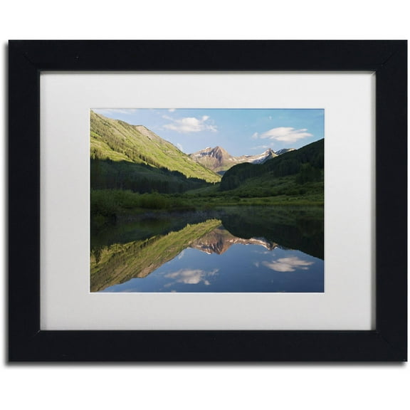 Trademark Fine Art 'Paradise Pond II' Canvas Art by Michael Blanchette Photography, White Matte, Black Frame