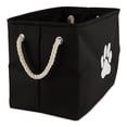 thumbnail image 1 of Design Imports CAMZ12485 Paw Rectangle Polyester Pet Bin, Black - Small, 1 of 8
