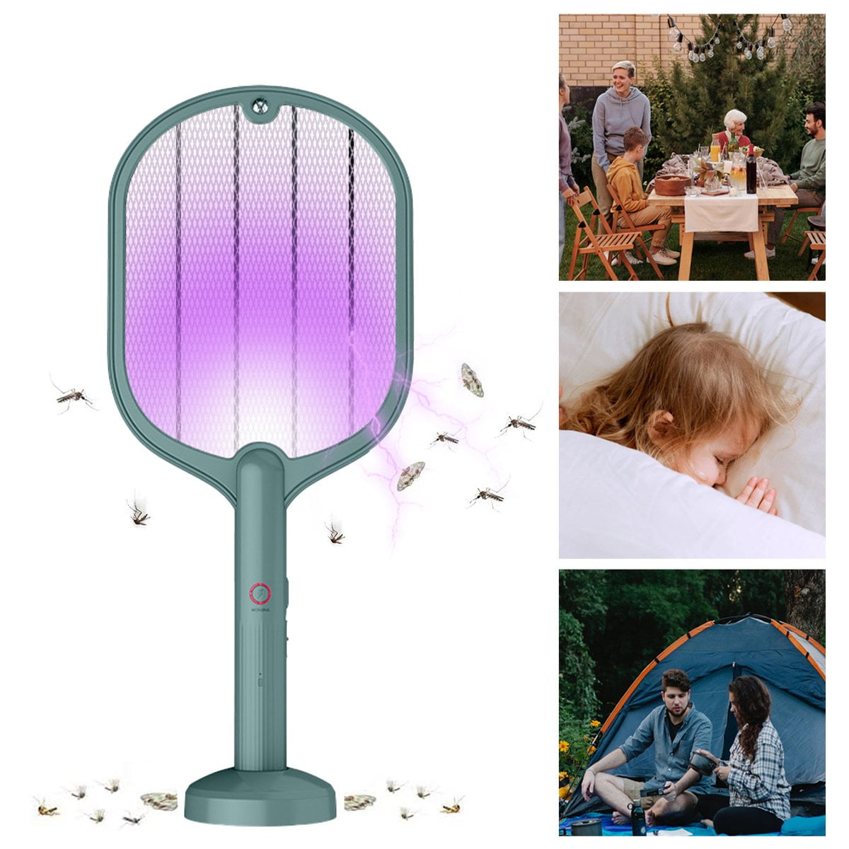 Portable Electric Fly Swatter, Bug Zapper, Mosquito Racket and Insect Killer for Outdoor and Indoor Use