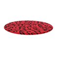 thumbnail image 2 of para el hogar Deluxe con bordes elásticos de franela con respaldo de vinilo cubierta de con diseño de medallón redondo grande Rojo 120cm Macarena mantel elástico redondo, 2 of 8