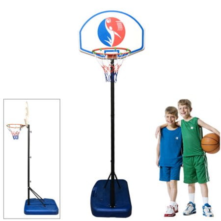 4.9FT Free Standing Basketball Hoop Net Kids Backboard Stand Rack Set Adjustable 