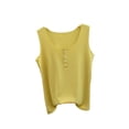 thumbnail image 2 of Fznquz Tank Top Women Plain 2026 Sleeveless Cotton Tank Shirt Summer Yellow Crew Neck Solid Color Womens Clothes, 2 of 5