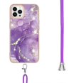 thumbnail image 3 of Funda de TPU con acabado en mármol galvanizado para iPhone 13 Pro Max, color morado 002, 3 of 4