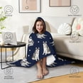 thumbnail image 4 of Wearable Blanket,Siberian Husky Hooded Wearable Flannel Blanket for Adults & Teens,Winter Poncho Shawl Wrap Cape Cozy Anti-Pill,60"x80", 4 of 5