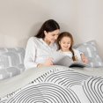 thumbnail image 4 of Manfei Gray Stripe 7-Piece Twin Bedding Sets,Abstract Geometric Lines Bedding Comforter Set,Modern Art Sheet Sets For Girls Kids,Microfiber Bedroom Decor Reversible, 4 of 8