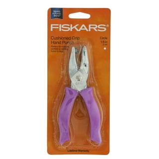 Fiskars 3-In-1 Tag Maker Punch, Orange/White, Standard