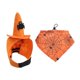 thumbnail image 1 of Disfraz de Halloween para mascotas, accesorios para perros, conjunto de sombrero y pañuelo, resistente, creativo y elegante. Naranja L, 1 of 9