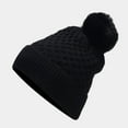 thumbnail image 3 of Dyfzdhu Scarf Gloves Hat Set For Teen Girls Women&Men Fall Winter Warm Wool Hat Scarf Gloves Three Pieces Black, 3 of 5