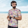 thumbnail image 4 of Wukai Peace Love and Dove Flower Power Print Men's Short-Sleeved Mesh T-Shirt,Quick-Dry Short Sleeve Workout T-Shirt-5X-Large, 4 of 8