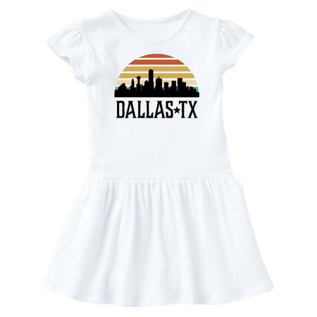 

Inktastic Dallas Texas Skyline Vintage Gift Baby Girl Dress
