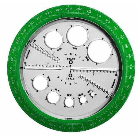 Helix Angle And Circle Protractor - Plastic - Assorted (HLX36002)