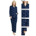 thumbnail image 2 of GLOBAL Womens Flannel Cotton Pajama Set Long PJs Flannel Loungewear Sleepwear,Size S-3XL, 2 of 6