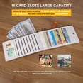 thumbnail image 4 of Billetera RFID Travelambo para mujer, grande, plegable con bolsillo con cremallera, 4 of 8