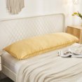 thumbnail image 4 of Move Over Yellow Body Pillow Cover 20x54 inches Boho Chic Pom Poms Fringe Pattern Body Pillowcase 101% Washed Microfiber, 4 of 8