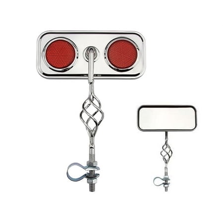Alta Cage Rectangle Twisted Bike MirrorLowrider Custom Part (Red Reflectors) price history on PriceWatchPro