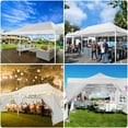 thumbnail image 5 of COBIZI 13x26 Extra Large Heavy duty Canopy Party Tent,Pop up Canopy with Side Walls for Outdoor Events Wedding,Picnics,Lawn Ez Up Canopy Four Seasons Windproof Canopy,White(Frame Thickened), 5 of 12