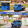 thumbnail image 6 of Wisairt 12V Kids Ride on Toys, Powered 3-Wheel Ride on Cars for Toddlers, Licensed PIAGGIO Electric Car with Remote Control, Wireless Audio, Music, LED Lights, 3 Speeds, Blue, 6 of 11