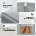 thumbnail image 7 of DAKOMM 3 Pack Dress Bags for Gowns Long, 65” Garment Bags for Hanging Clothes, PEVA Suit Bag for Travel, Garment Cover for Closet Storage with Visible Window for Long Suits, Coats, Dresses (Gray), 7 of 7