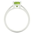 thumbnail image 4 of Solitaire Engagement Ring for Women - 2ct Natural Peridot in 18K White Gold Promise Ring, 4 of 6