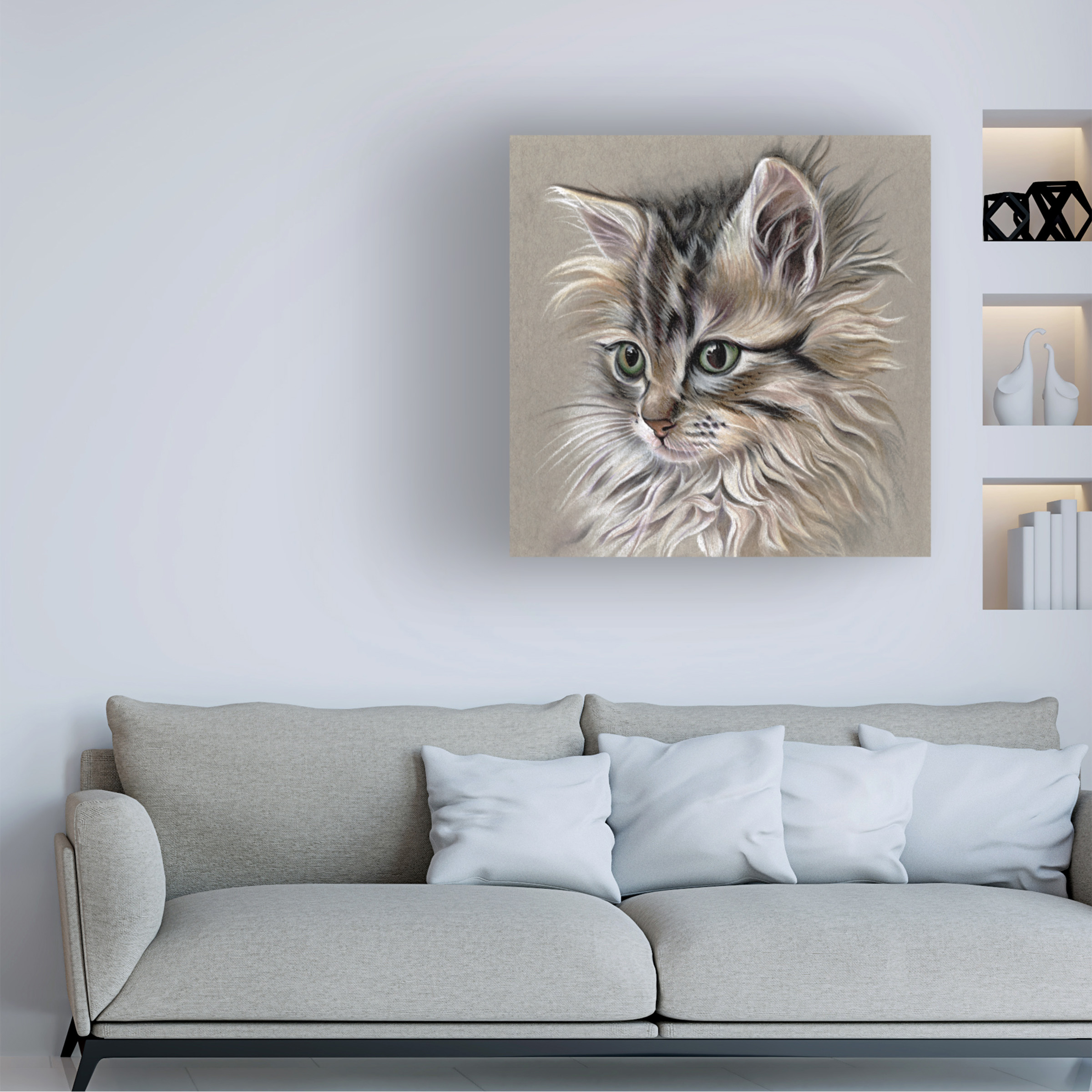 Lily Liama 'Kitten Portrait I' Canvas Art
