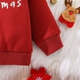 thumbnail image 5 of Little Boys' Sweatshirt Long Sleeved Crew Neck Pullover Sweatshirt with Letter Print Top Fall Winter Clothes ,Size 8-9T , Red, 5 of 9