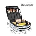 thumbnail image 3 of FORMRS Travel Makeup Bag Large Capacity Train Case Cosmetic Organizer with Adjustable Dividers, Forget Me Not, 3 of 8