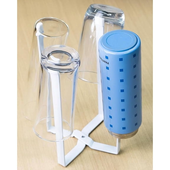 WZW Kitchen Stand Holder, Plastic Bag Drying Rack, Multifunctional Countertop Cups Bottles Drying Rack for Plastic Bags, Bottles and Cups, Shelf Trash Bag