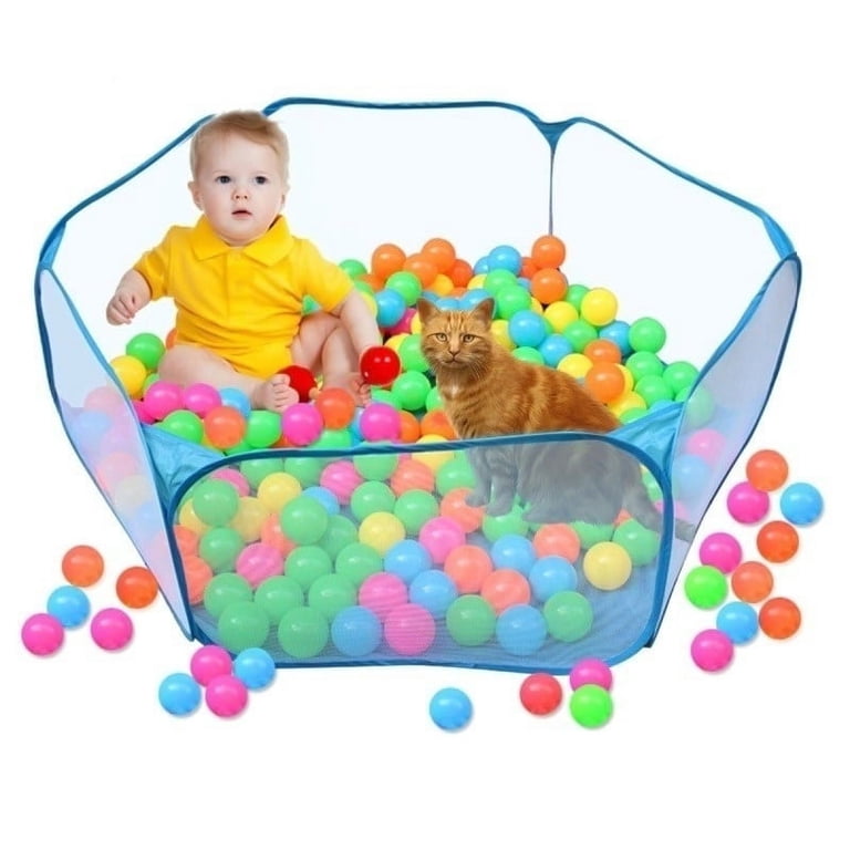 Dznils Pet Playpen, Portable Round Design with Steel Frame photo 8