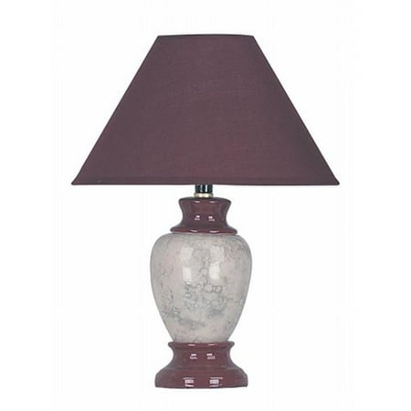 Burgundy Traditional Table Lamp - Ceramic Table Lamp - Burgundy