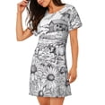 thumbnail image 2 of Naloa Country Farm Scene Print Women Nightgowns,Womens Loungewear,Short Sleeve Sleepwear,Comfy Ladies Nightdress, 2 of 6