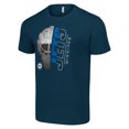 thumbnail image 2 of Men's Starter Navy Winnipeg Jets Half Helmet Logo T-Shirt, 2 of 3