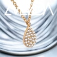 thumbnail image 2 of Collar Doble Cadena ZVEZDA con Dije en Forma de Gota Chapa de Oro Amarillo 18K y Circonias, 2 of 4