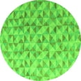thumbnail image 1 of Ahgly Company Indoor Round Oriental Green Modern Area Rugs, 7' Round, 1 of 4