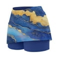thumbnail image 6 of Women's Leisure Fitness Sports Tie Dyed Printed Double Layer Skirt Pants Pocket Half Skirt Skater Skirts Crib Bed Skirt Girls Midi Skirt Skirt Bathing Suits for Women Tennis Skirt with Shorts Skirt, 6 of 7