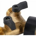 thumbnail image 3 of Heavy-Duty Double Washing Machine Faucet, 2-Way Y Water Hose Connector Splitter for Standard 3/4 Inch BSP Faucets, Drip-Proof Design with Internal Rubber Washers, 3 of 5