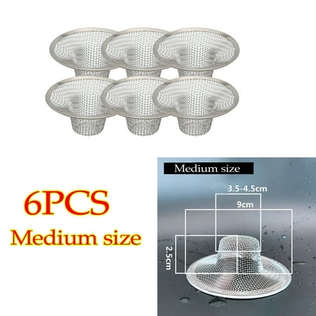 

Bathrooms Sink Filter Sink Kitchen Bathroom Sink Strainer for Bathrooms and Kitchens Filter Home Drain Protectors(Medium 6PCS)