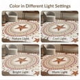 thumbnail image 7 of ODIKA 8'x10' Washable Area Rug Distressed Bands Farmhouse Border Lettering Primitive Vintage Folk Playful for Dining Room, Large Office, Lounge, Non-Slip Chair-Friendly Mat, 7 of 7