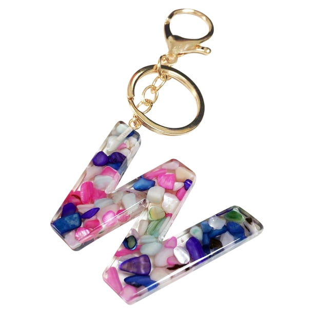 Xihbxyly Liquidación de verano Personalización creativa de llavero y cierre para El Día de la Madre, colgante y 26 letras en inglés.