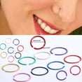thumbnail image 5 of EOEMY 60Pcs Steel Body Piercing Nose Ear Hoop Bone Rings Lip Segment Jewelry-24Pcs -Colorful, 5 of 9
