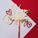 thumbnail image 4 of Fuente de arte feliz de doble capa de acrílico, decoración de pastel de corazón de amor pequeño rojo, decoración de postre de fiesta de cumpleaños para suministros de Baby Shower, 4 of 4