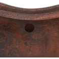 thumbnail image 3 of Premier Copper Products BTDR72DBOF 72 in. Hammered Copper Double Slipper Bathtub with Rings and Overflow Holes, 3 of 5