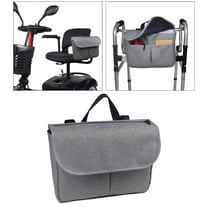 Wheelchair Armrest Pouch Organizer Bag for Side Chair, 3 Pocket, Arm Rest Storage Accessories for Electric, Manual or Powered Chairs - Gray