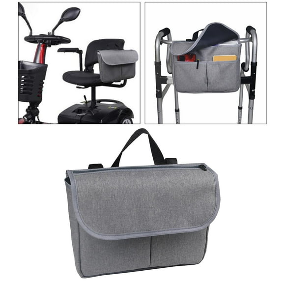 Bolsa lateral Salvador para silla de ruedas organizadora gris